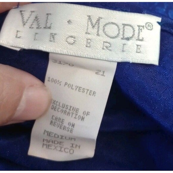 Vintage Val Mode Satin Lingerie Set Top Shorts Floral Purple 90's Y2K NWT Medium - Picture 9 of 10